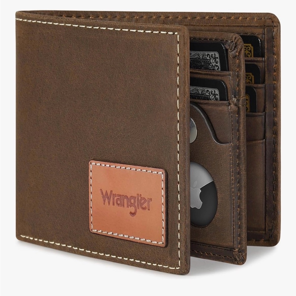 Wrangler Tan Leather Card Holder
